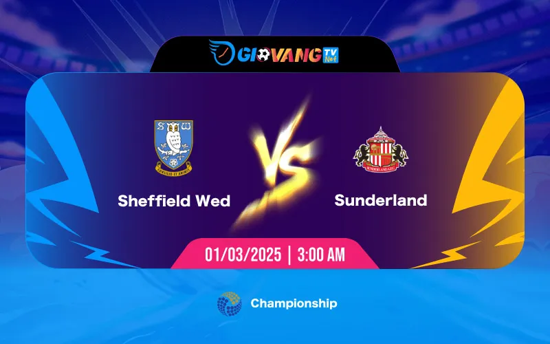 Soi kèo Sheffield Wed vs Sunderland 03h00 ngày 01/03/2025 - Hạng nhất Anh