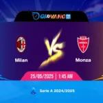 Soi kèo AC Milan vs Monza 01h45 ngày 25/5/2025 - Serie A